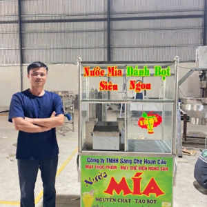 Xe nước mía siêu sạch tủ kính chất lượng cao Hoàn Cầu ( HC 05), động cơ 800-1000w 12 bạc đạn, đầu ép inox 304,